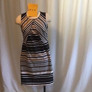 Sleeveless career dress w/ top pleat in 6 SPENSE